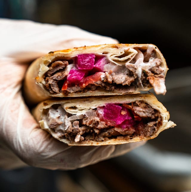 Beef Shawarma Wrap.